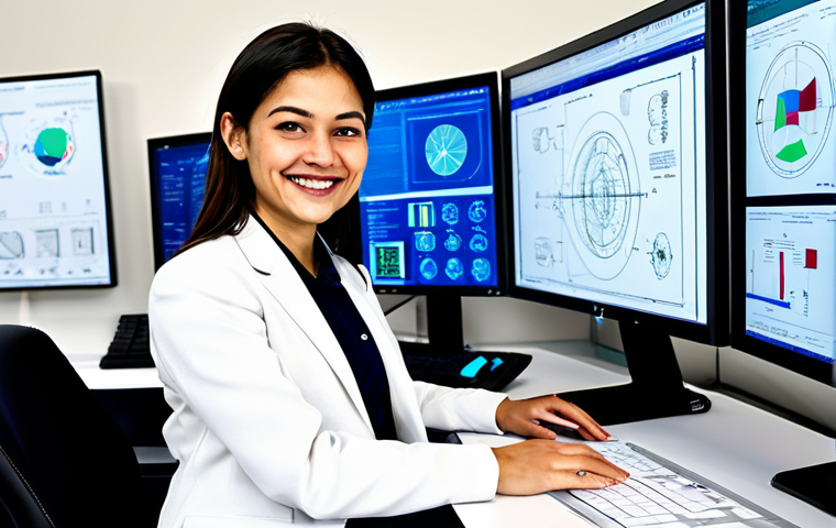 **

"A female aerospace engineer in a modern office setting, working on a CAD design of a satellite. She is wearing professional attire, fully clothed, and smiling slightly. Background includes computer screens with technical diagrams and models.  Emphasis on perfect anatomy, correct proportions, and well-formed hands. Safe for work, appropriate content, family-friendly, professional photography."

**