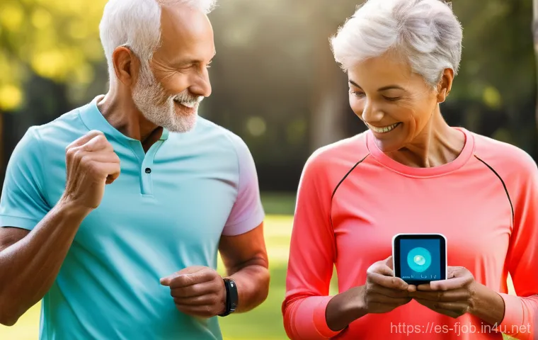 스마트 의료 기기 개발자 - **Prompt 1: Empowering Health with Wearable Tech**
    "A vibrant, medium shot of a diverse group of...